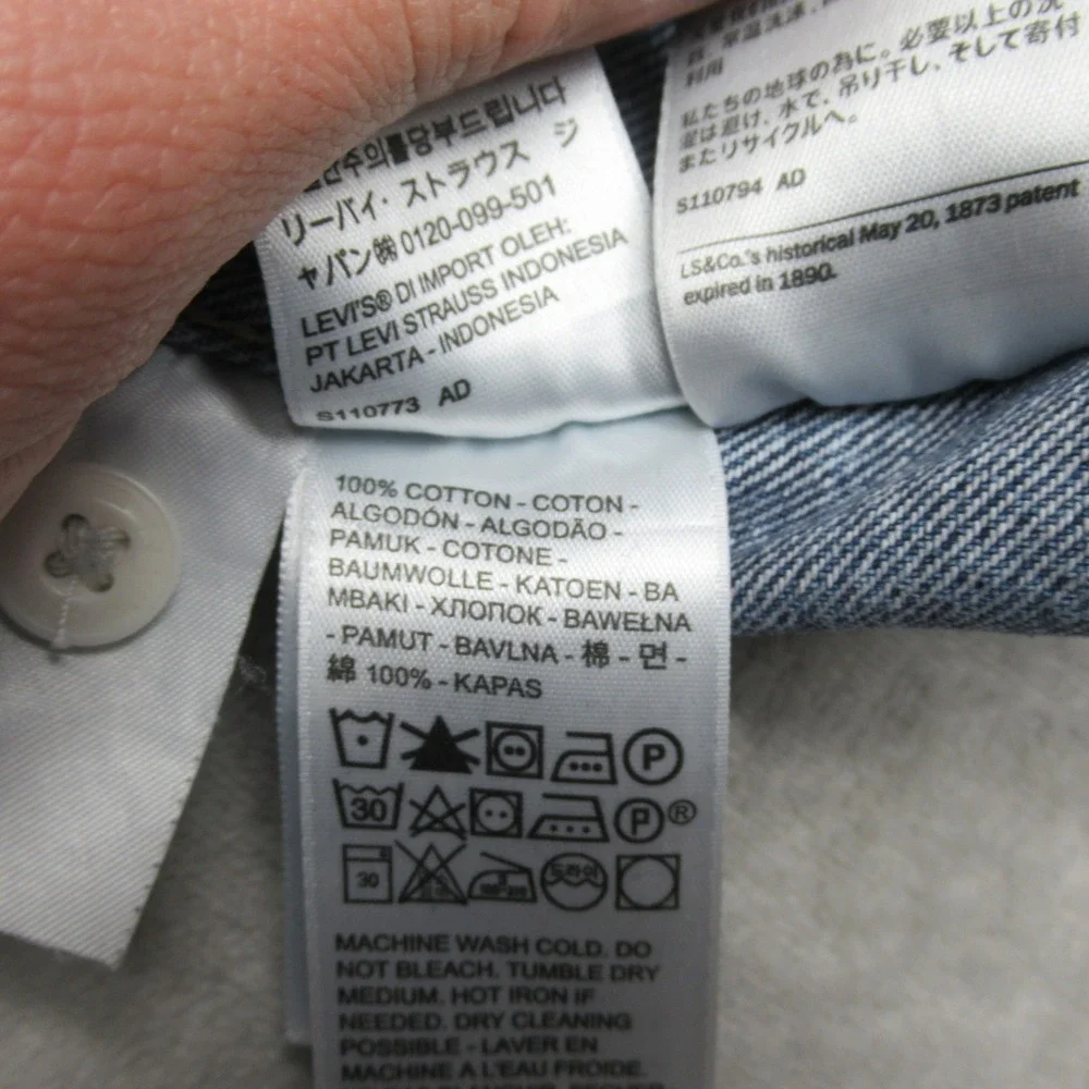 Levis‎ Silver Tab Denim Shirt Jacket Mens Medium Blue Denim Oversized Button VTG - Picture 5 of 10